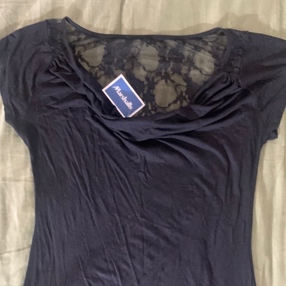 Marshalls Tops - Black short sleeve top with Lace Size: Large. NWT